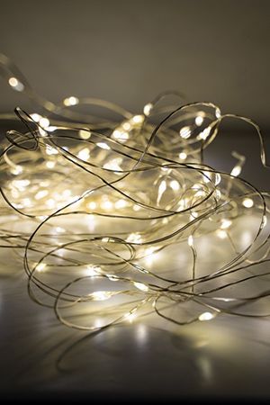 Гирлянда СВЕТЛЯЧКИ, 120 тёплых белых mini LED-ламп, 12+3 м, серебряный провод, контроллер, таймер, уличная, Koopman International
