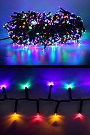Гирлянда LUСA SNAKE 100 разноцветных LED-огней, 2+0,3 м, батарейки, таймер, зеленый PVC провод, уличная, Edelman, Luca