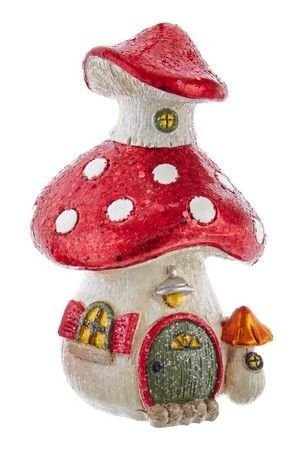 Ёлочная игрушка МУХОМОРЧИК-ТЕРЕМОК двухэтажный, полистоун, 10 см, Kurts Adler
