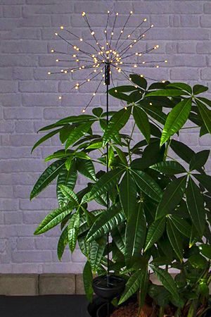 Садовый светильник SOLAR FIREWORK (ФЕЙЕРВЕРК) на солнечной батарее, 90 тёплых белых микро LED-огней, 100х26 см, STAR trading