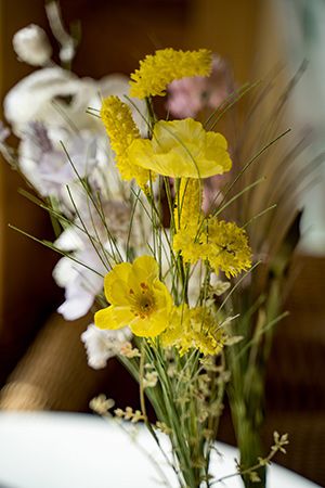 Декоративная ветка БУКЕТИК РАДОСТИ, искусственные полевые цветы, полиэстер, жёлтая, 60 см, Kaemingk