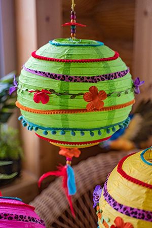 Бумажный шар для декора SUMMER JOY, подвесной, зелёный, 30х50 см, Kaemingk