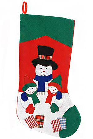 Носок для подарков ВЕСЕЛЫЙ НОВЫЙ ГОД - СЕМЕЙКА СНЕГОВИЧКОВ, фетр, 53 см, Koopman International
