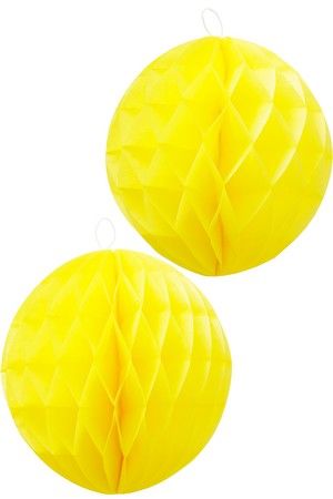 Бумажные шары-соты SUNNY PARTY, жёлтые, 25 см (2 шт.), Boltze