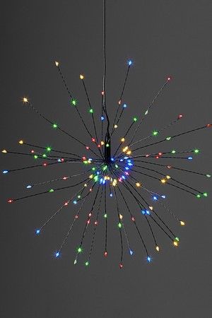 Светильник подвесной FIREWORK (ФЕЙЕРВЕРК), 120 разноцветных микро LED-огней, 26х26см+3м, черная проволока, чёрный провод, STAR trading