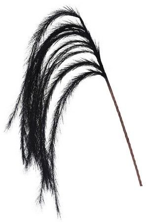 Декоративная ветка ПЬЮМЭ, искусственные перья, чёрная, 130 см, Koopman International
