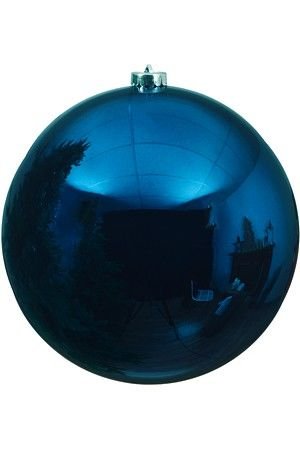 Пластиковый шар глянцевый, цвет: синий бархат, 140 мм, Kaemingk (Decoris)