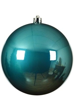 Пластиковый шар глянцевый, цвет: голубой туман, 140 мм, Kaemingk (Decoris)
