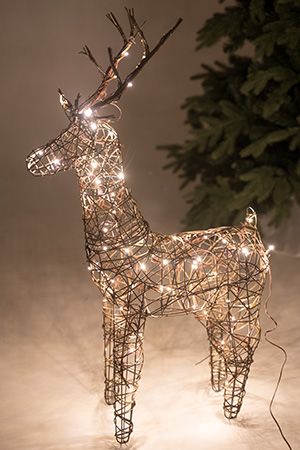 Светящаяся фигура ОЛЕНЬ-СОЗВЕЗДИЕ, коричневый, 72 тёплых белых LED-огня, 104 см, уличный, Kaemingk (Lumineo)