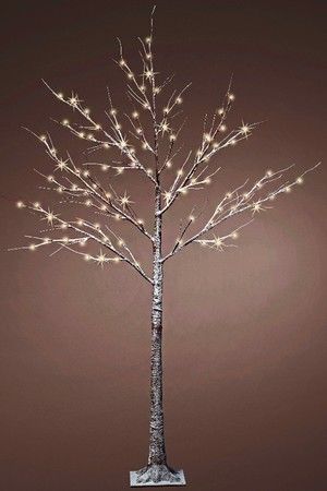 Светящееся дерево СНЕЖНЫЙ ИНЕЙ, 96 тёплых белых LED-огней, 1.8 м, уличное, Kaemingk (Lumineo)