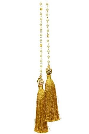 Декоративная подвеска-гирлянда с кистями БОСФОР, золотая, 97 см, Kaemingk (Decoris)