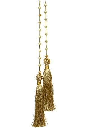 Декоративная подвеска-гирлянда с кистями ОСМАН, платиновая, 97 см, Kaemingk (Decoris)