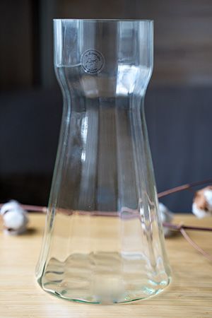 Стеклянная ваза АДОНИ, ручной работы, прозрачная, 35 см, Kaemingk (Decoris)