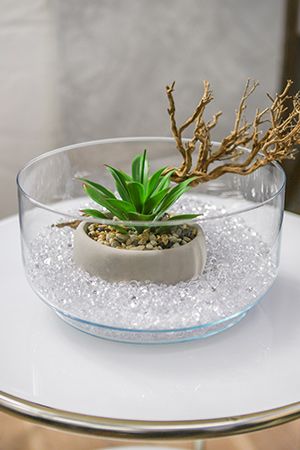 Стеклянная ваза-чаша ТИГО, прозрачная, 13х26 см, Edelman, Mica