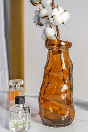 Стеклянная ваза КРИСТИ, коричневая, 25 см, Edelman, Mica
