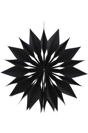 Подвесное украшение - снежинка ЦАРИЦА НОЧИ, бумага, чёрная, 60 см, Edelman