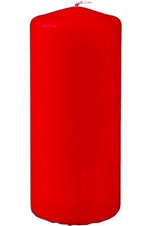 Свеча столбик, красная, 7х17 см, Омский Свечной