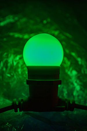 Декоративные LED-ЛАМПЫ (3 диода) в виде шара, 45 мм, цоколь Е27, 1 Вт, цвет: зеленый, 