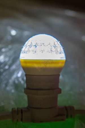 Декоративные LED-ЛАМПЫ (9 диодов) в виде шара, 45 мм, цоколь Е27, 5 Вт, цвет: холодный белый, 