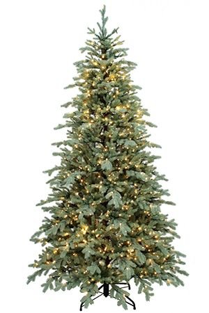 Искусственная елка с гирляндой MAGNOLIA (МАГНОЛИЯ), хвоя литая PE, зелёная, 800 экстра тёплых белых LED-огней, 2.1 м, BEATREES