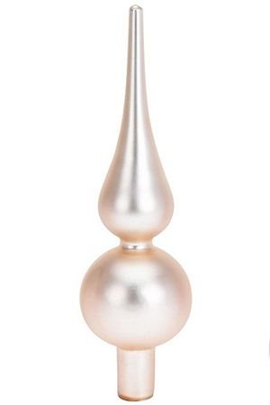 Верхушка для ёлки РОМАНТИЧНАЯ КЛАССИКА, нежно розовая, стекло, 20 см, Koopman International