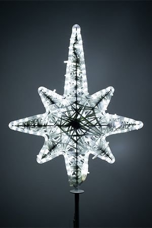 Светодиодная макушка-звезда Роза Ветров 75 см холодная белая, IP54, GREEN TREES