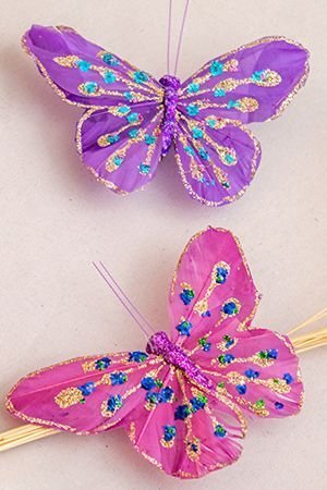 3 шт., декоративные бабочки-бабочки из искусственных перьев | AliExpress