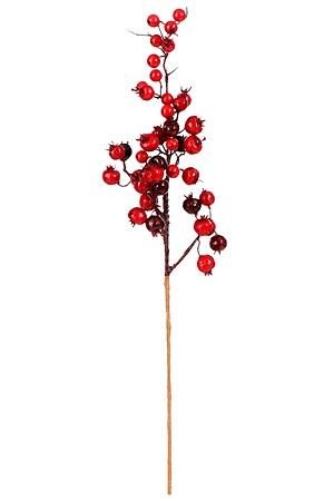 Декоративная ветка РЭДБЕРРИС ХОУФОРН, с ягодами, 54 см, Edelman
