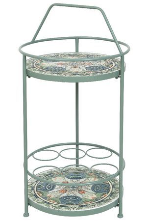Винный садовый столик КАНКУН, металл, мозаика, 77х41 см, Kaemingk