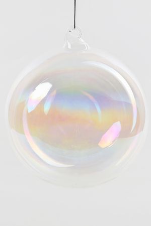 Елочный шар ROYAL CLASSIC стеклянный, цвет: прозрачный перламутр, 150 мм, Winter Deco
