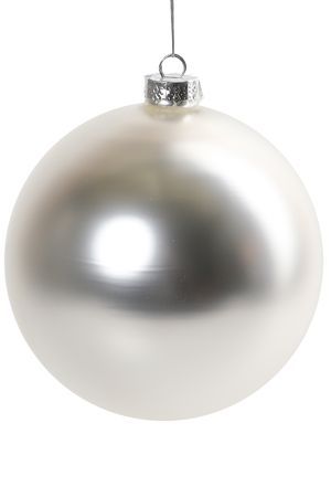 Елочный шар ROYAL CLASSIC стеклянный, матовый, цвет: серебряный, 150 мм, Winter Deco
