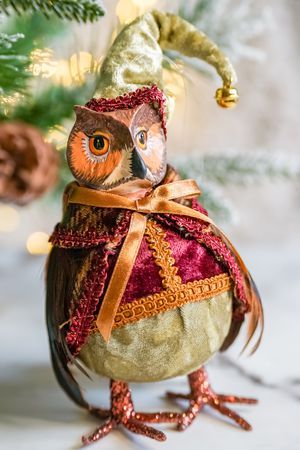 Ёлочная игрушка СОВА ПЭГГИ, текстиль, полиэстер, 18 см, Winter Deco