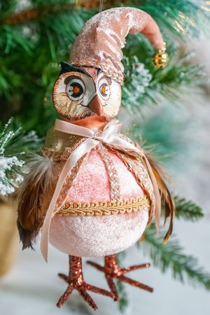 Ёлочная игрушка СОВА ПЭММИ, текстиль, полиэстер, 26 см, Winter Deco