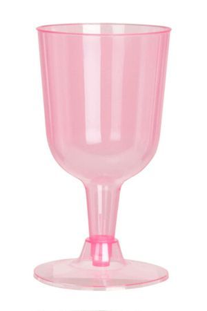 Набор одноразовых бокалов для вина АКЛИ, пластик, розовый, 160 мл, 4 шт., Koopman International