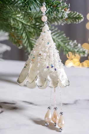 Ёлочная игрушка БЕЛЫЙ ЦИКЛАМЕН, 18 см, Winter Deco