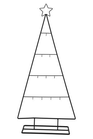 Декоративная ель для творчества АРТИЧЕ, металл, чёрный, 77 см, Koopman International
