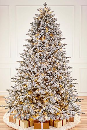Искусственная елка с гирляндой Византийская заснеженная 180 см, 334 теплых белых ламп, ЛИТАЯ 100%, Max CHRISTMAS