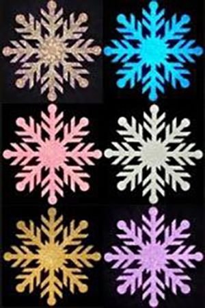 Снежинка КРИСТАЛЛ - макси, (пеноплекс), цвета в ассортименте, 30 см, Морозко
