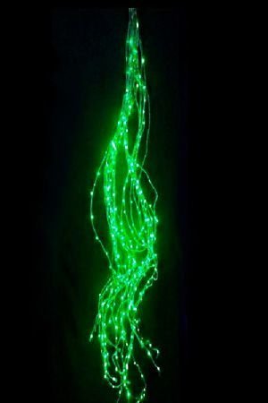 Электрогирлянда КОНСКИЙ ХВОСТ, 200 зеленых mini-LED ламп, 15*1.5+1.5 м, провод-проволока, BEAUTY LED