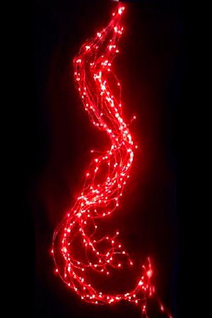 Электрогирлянда КОНСКИЙ ХВОСТ, 350 красных mini-LED ламп, 21*1.5+1.5 м, 12V, провод-проволока, BEAUTY LED