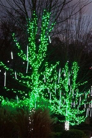 Гирлянды на дерево Клип Лайт Quality Light 60 м, 600 зеленых LED ламп, черный ПВХ, IP44, BEAUTY LED