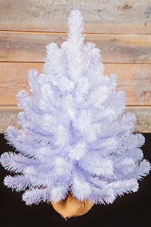 Искусственная ель ИСЛАНДСКАЯ в мешочке, белоснежная, хвоя - PVC, 60 см, Triumph Tree