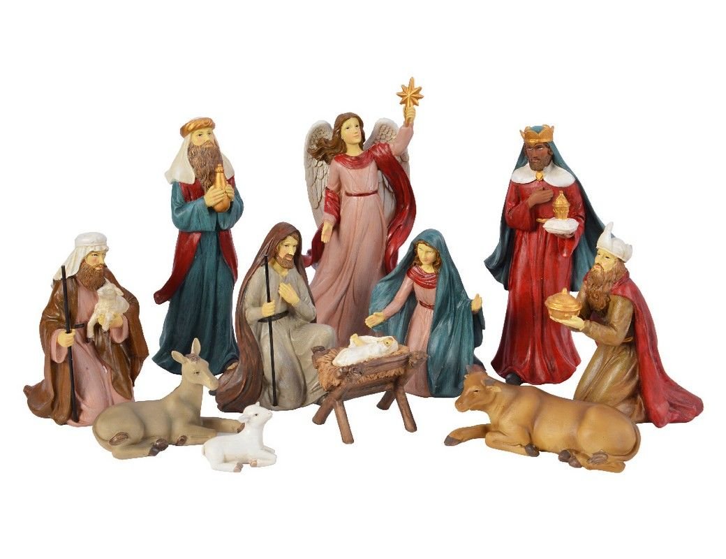 Рождественский вертеп У яслей Богомладенца, 7 фигурок, 5-12 см, отзывы