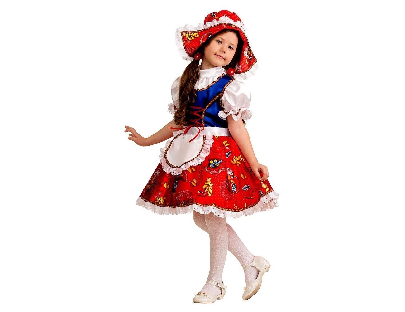 Детский новогодний костюм красной шапочки для девочки своими руками.